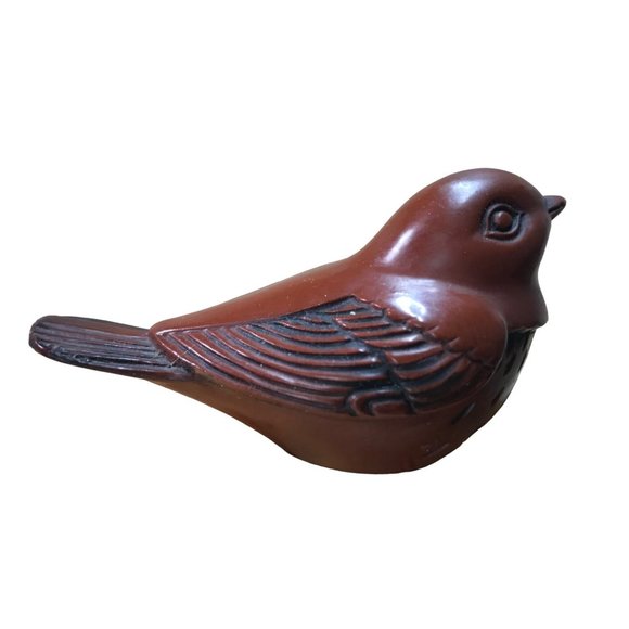 Bird Crowning Touch Collection Carved Bird Robin Sparrow Finch Figurine Paper We - Picture 3 of 8